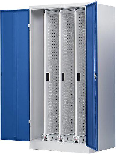 Image du produit Pavoy Armoire à panneaux coulissants, avec 3 panneux coulissants, gris clair / bleu