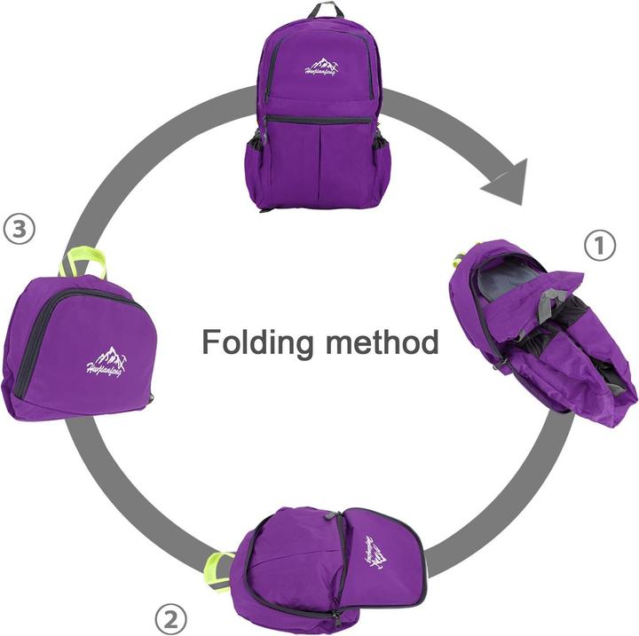 Immagine prodotto Intirilife Zaino pieghevole in viola (36 l)