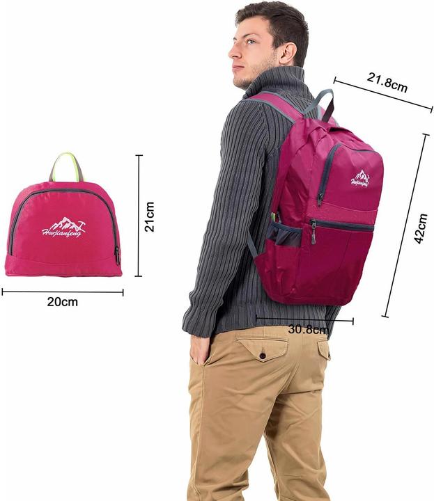 Actual product image Intirilife Foldable Backpack in Pink (36 l)