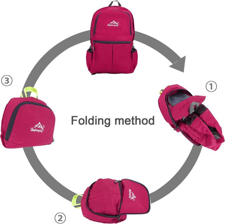 Actual product image Intirilife Foldable Backpack in Pink (36 l)