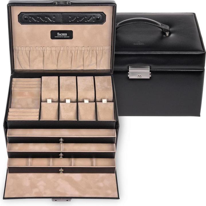 Image du produit Sacher 73.107.010443 - Boîte à bijoux Katja nouveau classique en cuir noir