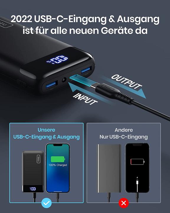 Produktbild INIU MegaPower (20000 mAh, 22.50 W, 74 Wh)
