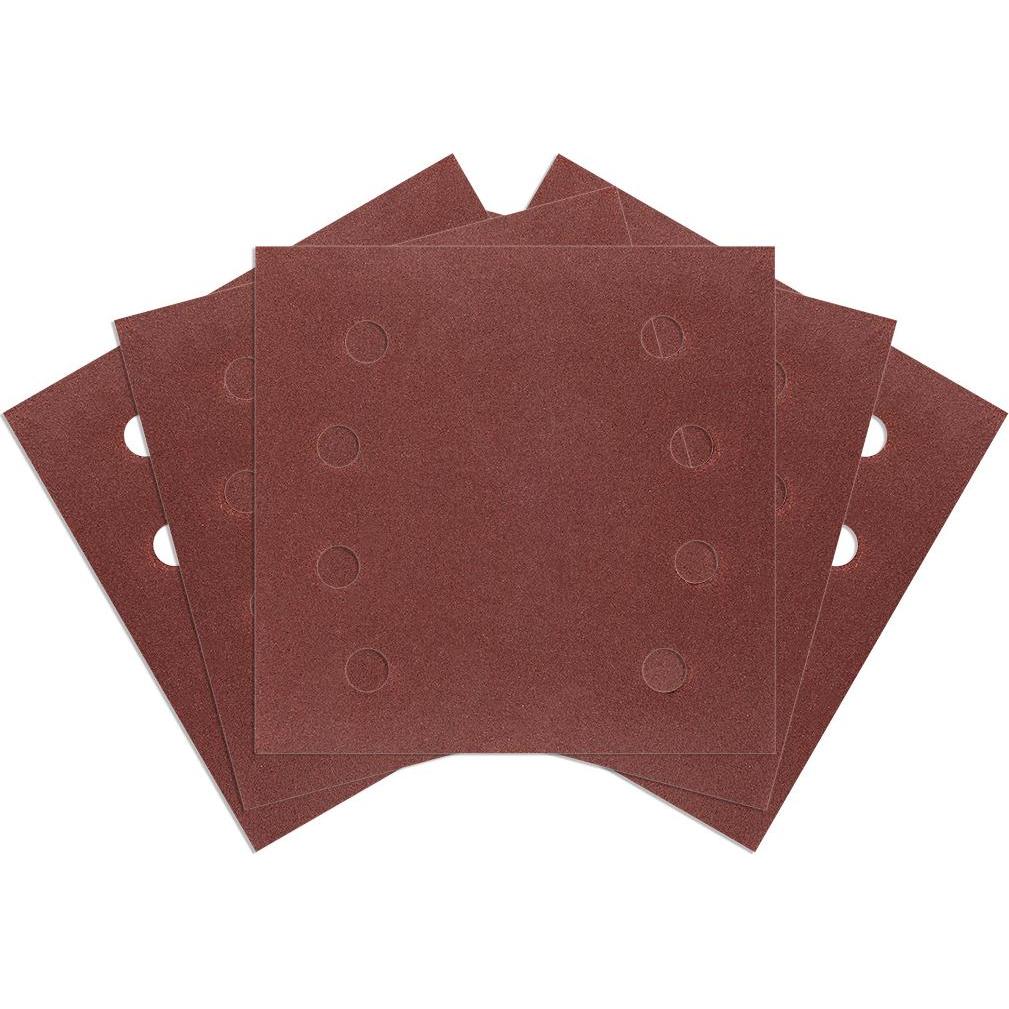Neo, Abrasivi, Klett-Schleifblätter, quadratisch 113 x 113 mm, P240, 5 Stück, mit 8 Löchern für 04-623