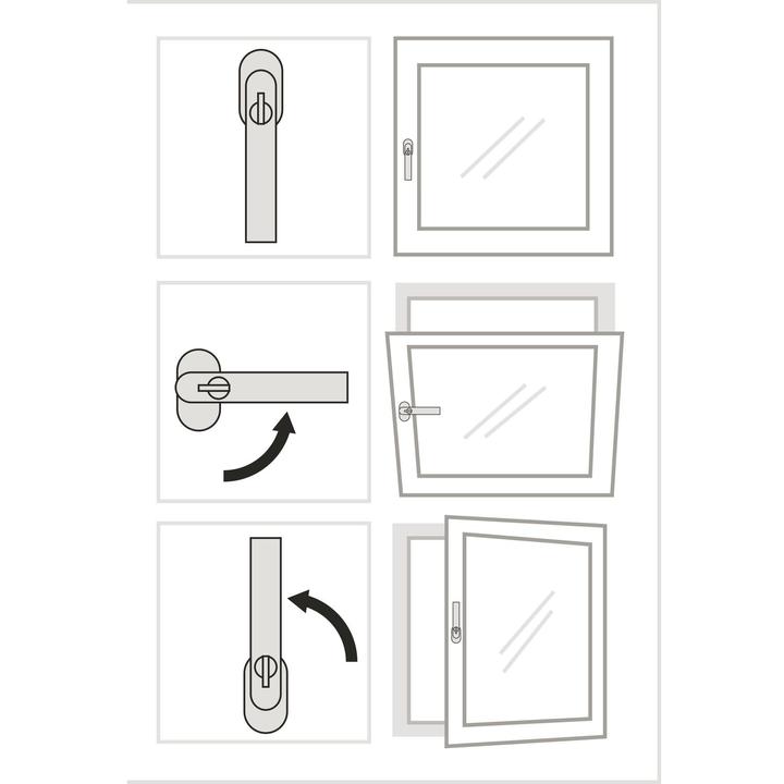 Actual product image Hoppe Window handle TOULON locking cylinder TBT, VK 7x43 mm, stainless steel effect