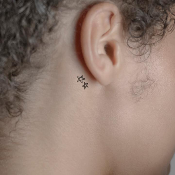 Produktbild minink Temporäres Tattoo – Zwei Sterne