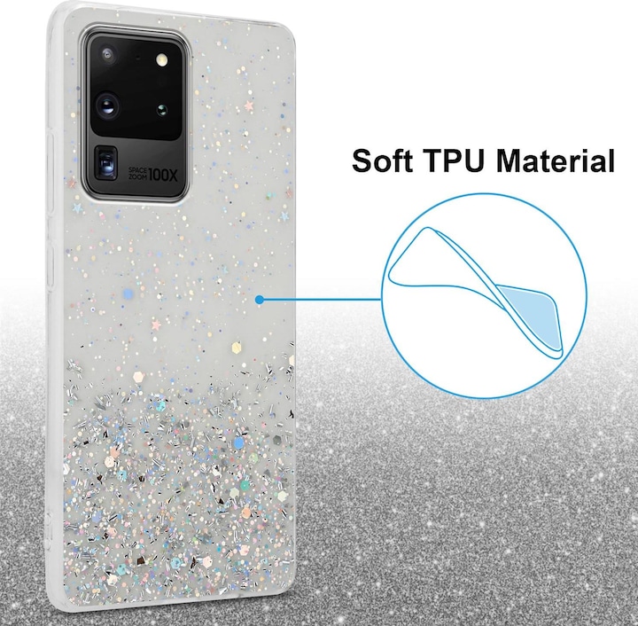 Actual product image Cadorabo TPU cover sparkling glitter (Samsung Galaxy S20 Ultra)