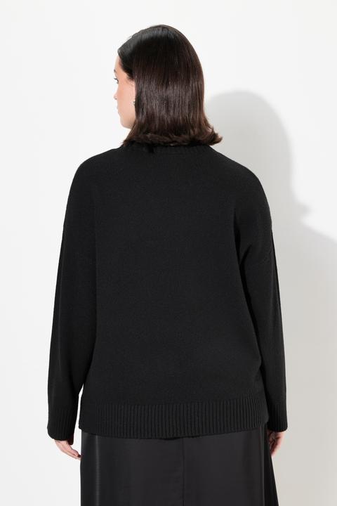 Image du produit Ulla Popken Pull oversized à col montant et manches longues (42, 44)