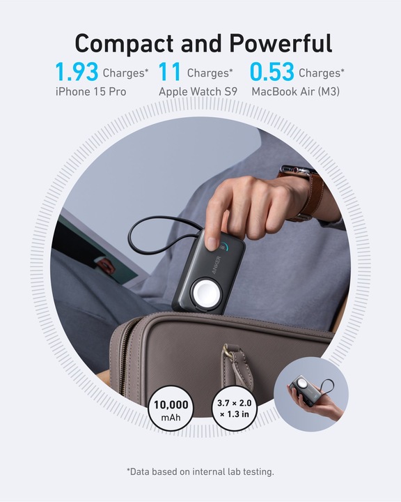 Actual product image Anker MagGo (10000 mAh, 35 W, 35 Wh)