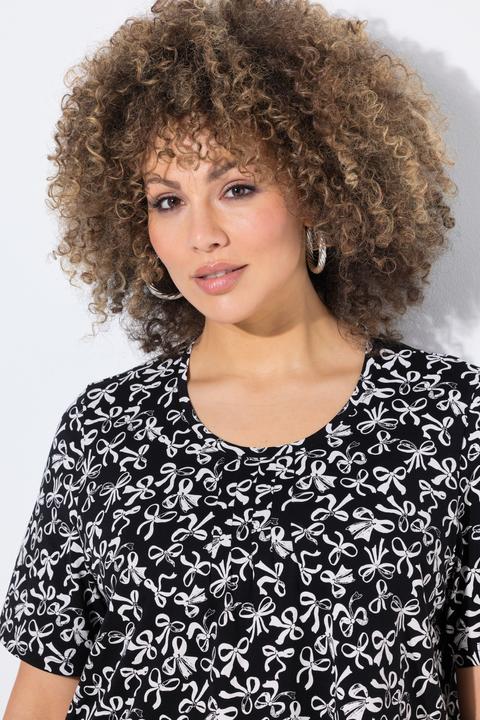 Produktbild Ulla Popken T-Shirt, Schleifen, Biesen, A-Linie, Rundhals, Halbarm (42, 44)