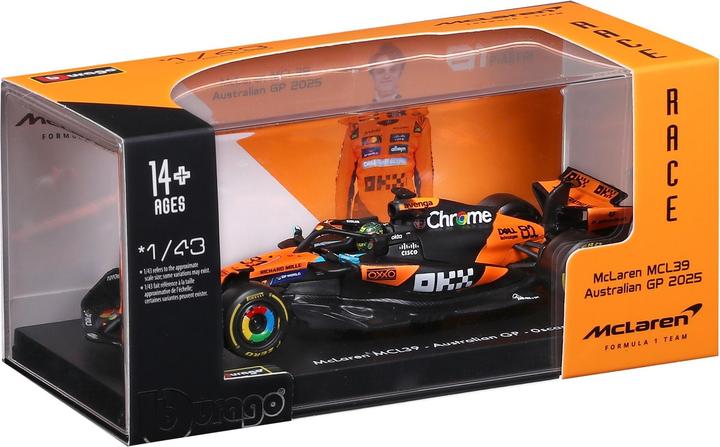 Actual product image Bburago McLaren F1 MCL39 1/43 Piastri 2025