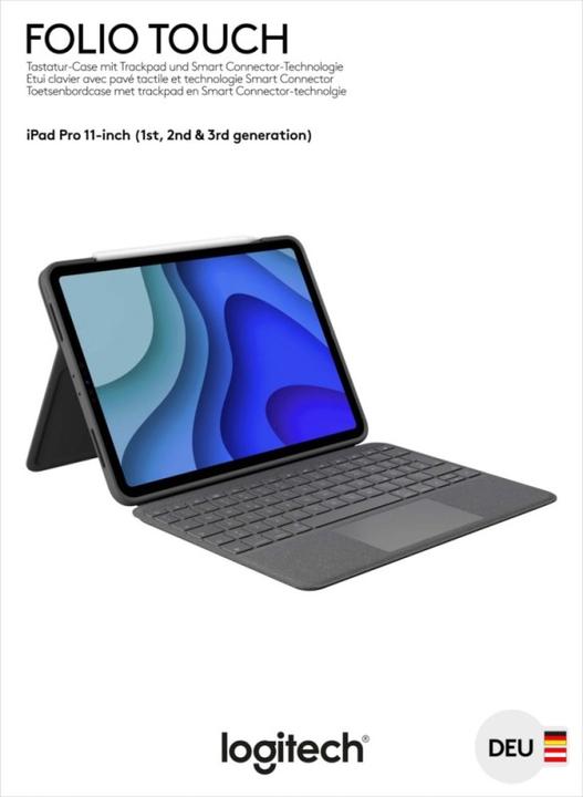 Actual product image Logitech Folio Touch (DE, iPad Pro 11 2018 (1. Gen), iPad Pro 11 2020 (2. Gen), iPad Pro 11 2021 (3rd Gen), iPad Pro 11 2022 (4th Gen))