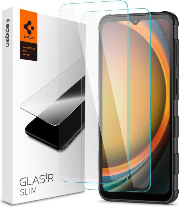 Image du produit Spigen - Glas.tR Slim (2 pack) - Samsung Galaxy Xcover7 / Xcover7 Pro - Clear (2 pcs, Samsung Galaxy Xcover 7, Samsung Galaxy XCover7 Pro)