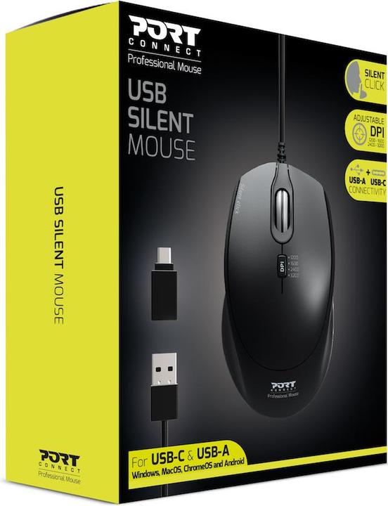 Actual product image Port Designs 900711 Mouse right USB Type-A Optical 3200 DPI (Cable)