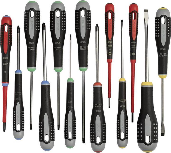 Bahco Set di tournevis ERGO, 13 pezzi (Porta, Cacciavite a croce PZ, Pin-torx)