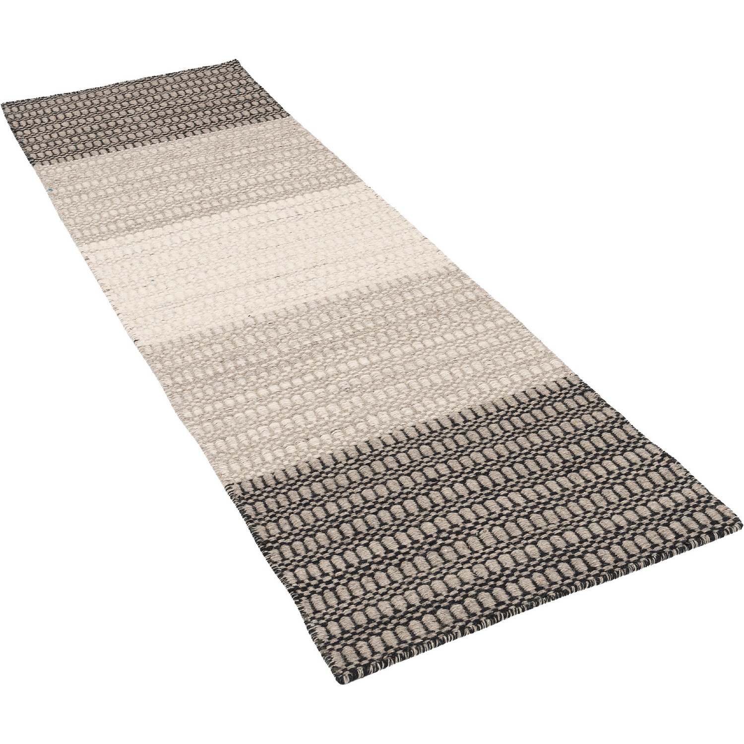 Pergamon, Teppich, Natur Teppich Läufer Wolle Skandi Stripes (70 x 130 cm)