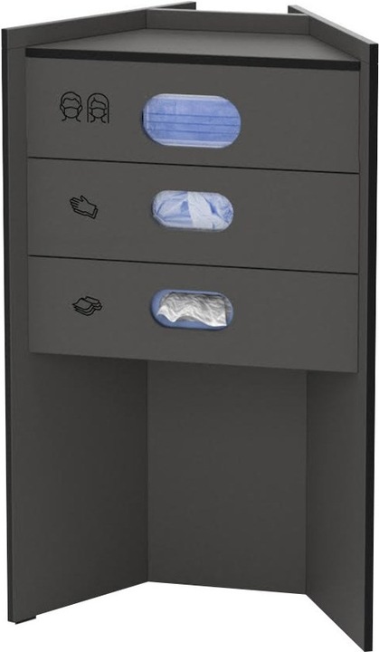 Productafbeelding Celexon Hygiënestation 90 basic (maskers / handschoenen / doekjes) - Antraciet