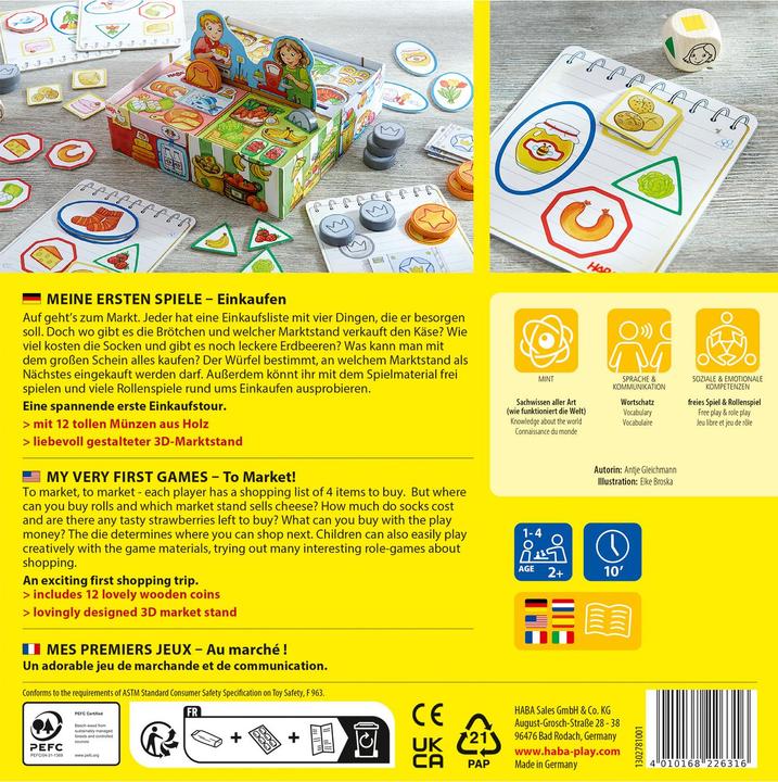 Immagine prodotto Haba I miei primi giochi per lo shopping (Tedesco, Francese, Olandese, Inglese, Italiano, Spagnolo)
