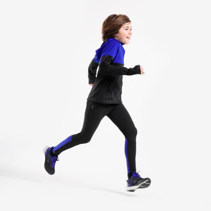Produktbild Kiprun Laufshirt langarm warm Running Kinder - WARM+ 900 schwarz/blau (146)