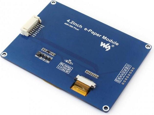 Actual product image WaveShare 4.2 400×300 ePaper Display Modul mit SPI Interface, dreifarbig (rot, schwarz, weiss)