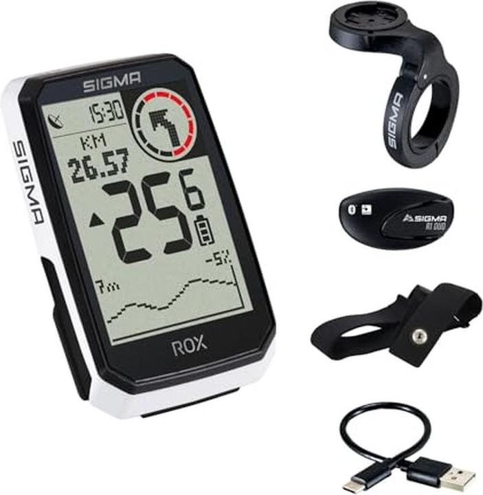 Produktbild Sigma GPS-Fietscomputer mit Herzfrequenzmesser, 41-Stunden-Akku, e-Bike-kompatibel, 30 Funktionen