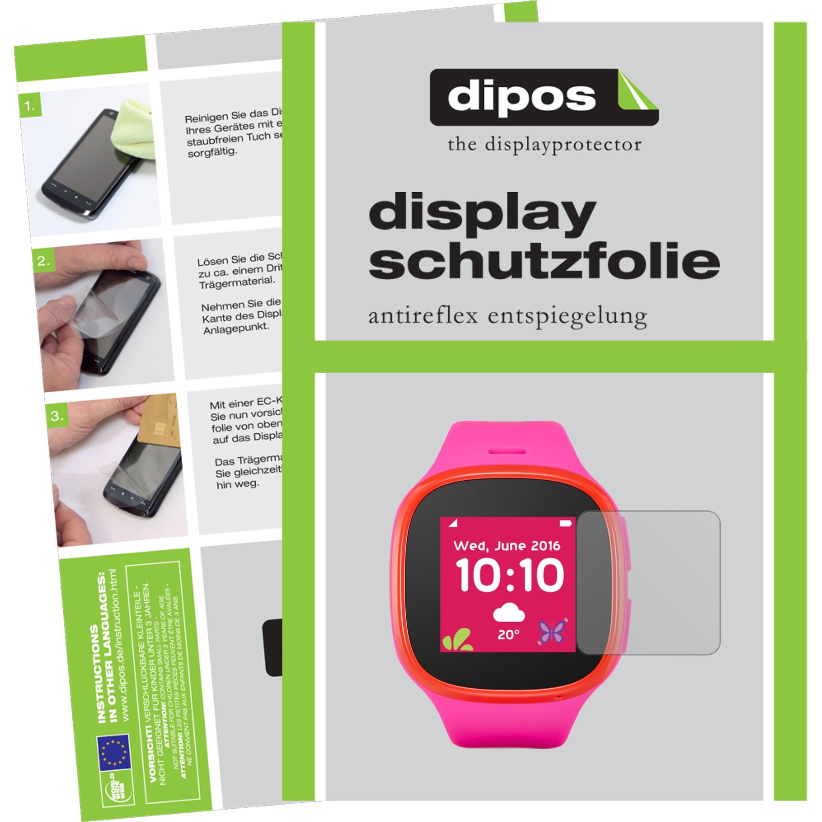 Dipos Displayschutzfolie Antireflex, Smartwatch Schutzfolie, Transparent