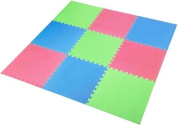 Produktbild One Faltmatte für das Training Fitness MP10 grün-blau-rot, 60x60x1,0cm (9 Teile) (10 mm)