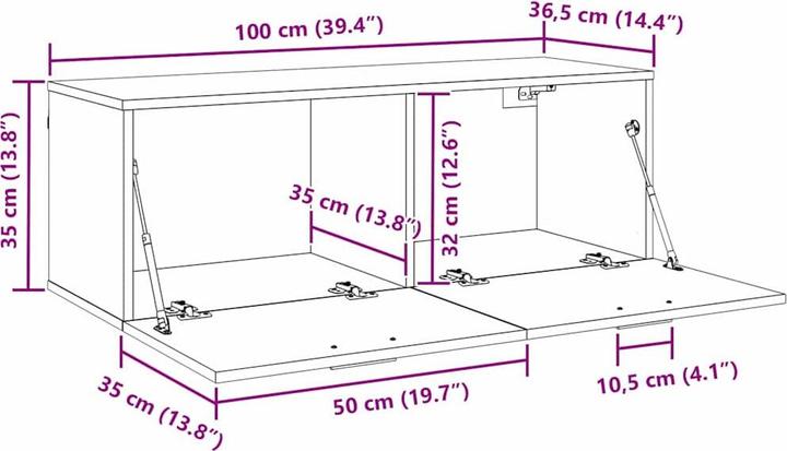 Produktbild VidaXL Wandschrank (100 x 36.5 x 35 cm)