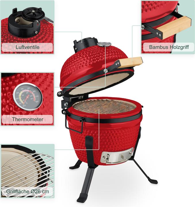 Actual product image Relaxdays Kamado-Grill (260 mm)