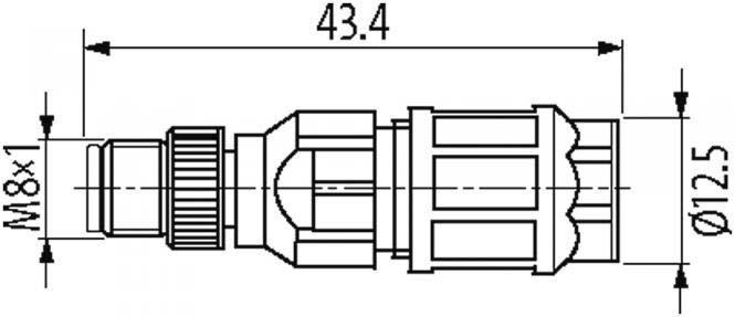 Produktbild Murr Elektronik 7000-08325-0000000 Sensor-/Aktor-Steckverbinder, unkonfektionier