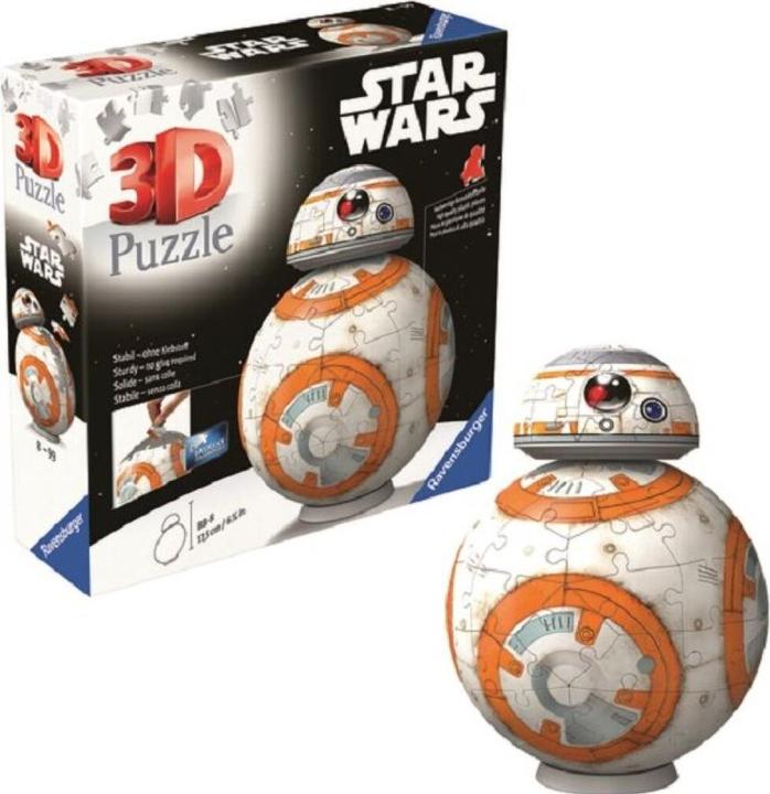 Actual product image Ravensburger 3D Puzzle 11578 - Star Wars BB8 - Astromech Druid from Episode VII, VIII and IX as a (99 pieces)