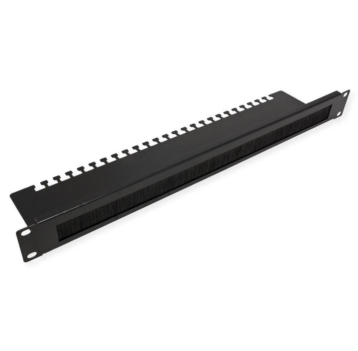 Actual product image Value 19"-Kabeldurchführung 1HE Bürste schwarz, inklusive