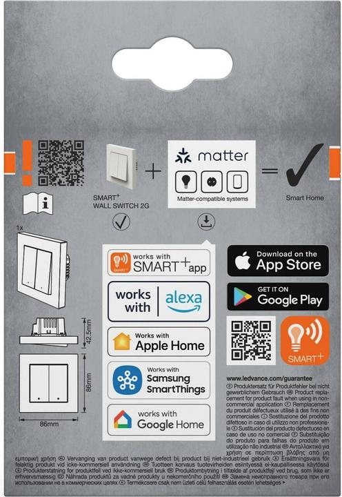 Produktbild Osram SMART+ WIFI MATTER WALL SWITCH 2 Channel