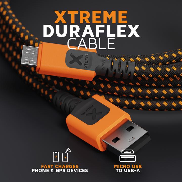 Actual product image Xtorm USB-A -> microUSB 1.5m Xtreme cable orange black (1.50 m)
