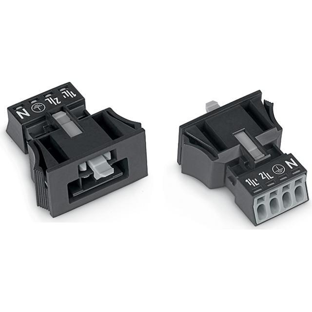 50x Wago NetzSteckverbinder WINSTA, Elektronikkabel + Stecker, Schwarz