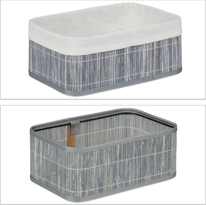 Produktbild Relaxdays Aufbewahrungskorb (3 x, 30 x 20 x 12.5 cm)