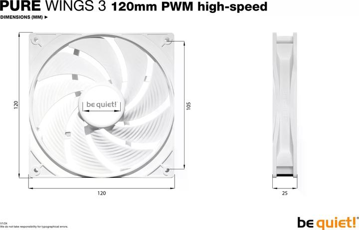 Productafbeelding be quiet! Pure Wings 3 (120 mm, 1 x)