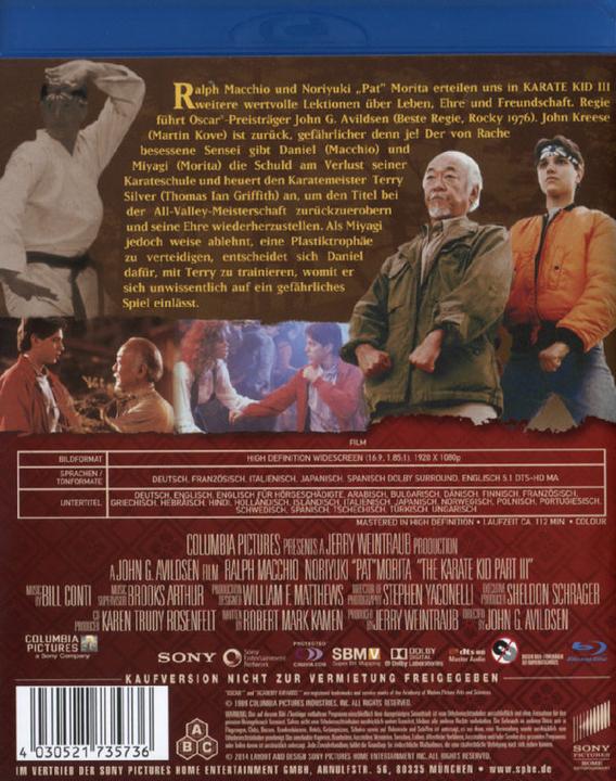 Actual product image Sony Karate Kid 3 (Blu-ray, 1989, German)