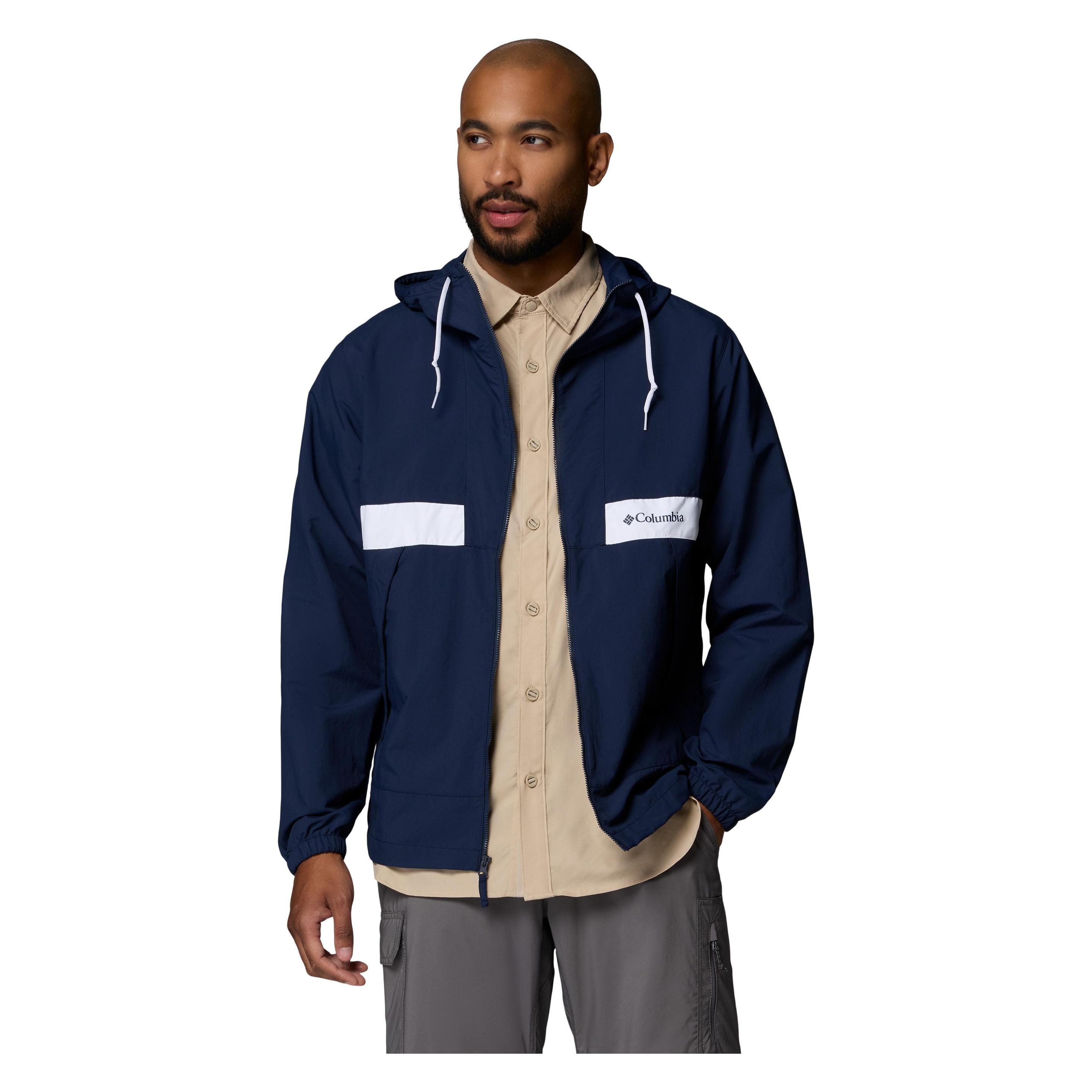 Columbia, Herren, Outdoorjacken, Spire Valley™ Hooded Windbreaker (M), Blau, M