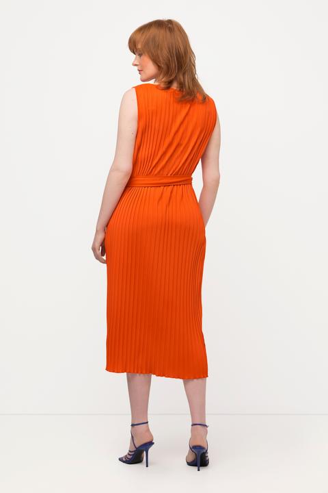 Produktbild Ulla Popken Plissee-Kleid, A-Linie, Rundhals, ärmellos (50, 52)