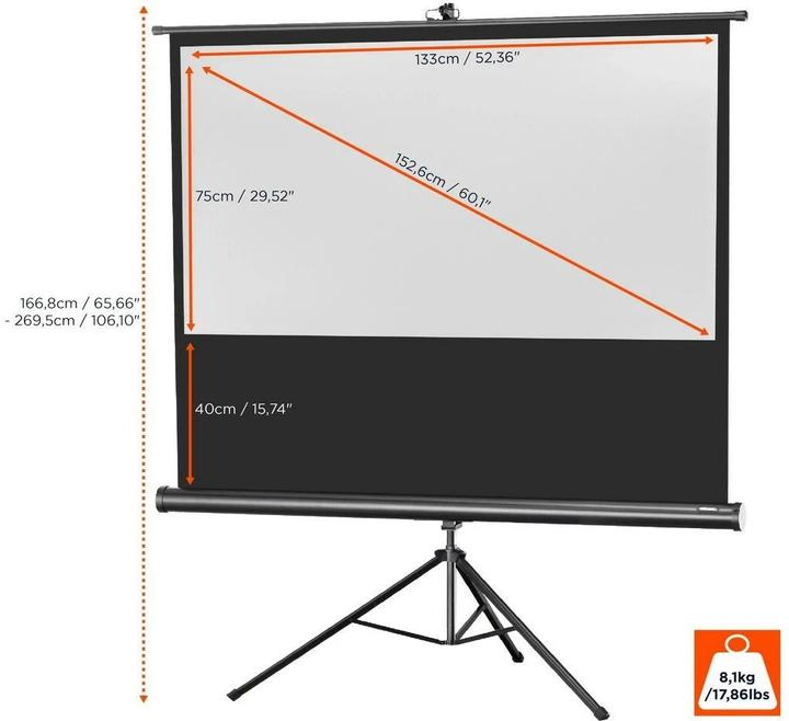 Actual product image Celexon Eco tripod, screen, 16:9 (60.24", 16:9)