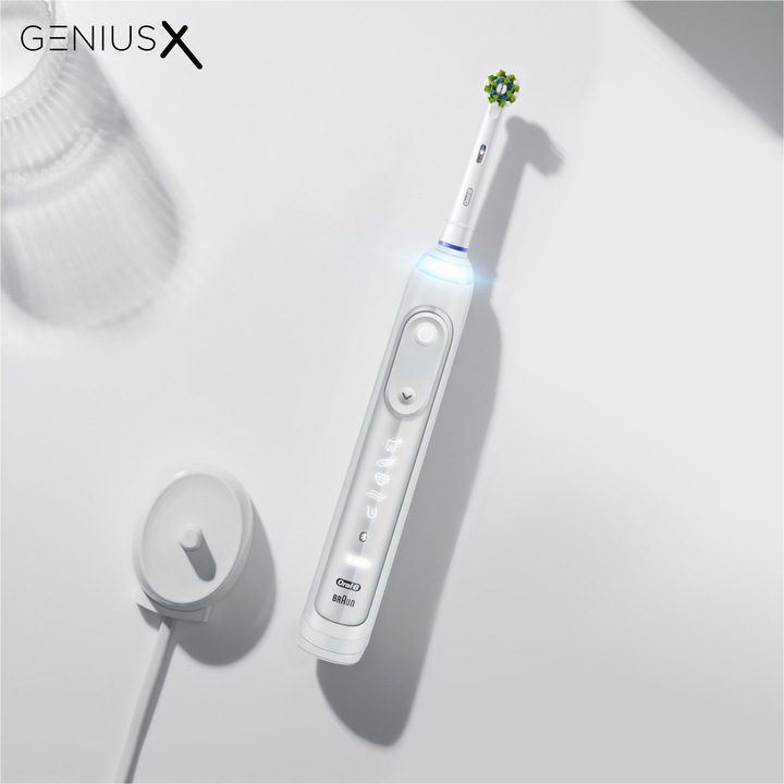 Actual product image Oral-B Genius X Electric Toothbrush White (Oscillating toothbrush)