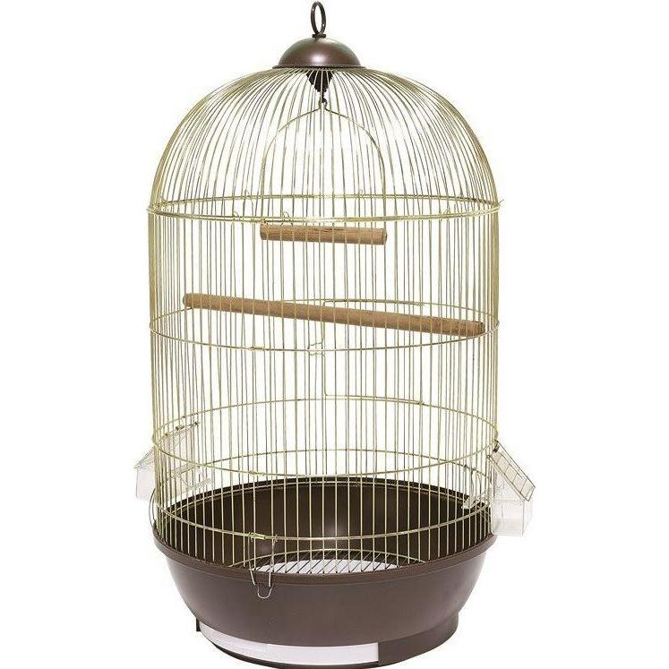 Panama Pet Gabbia per uccelli 40x40x70 cm oro/marrone (Cane), Cuccia per cani + cuccia per gatti