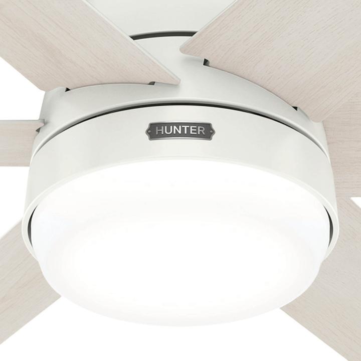 Actual product image Hunter Fans DC Deckenventilator Arete Weiss mit Licht & Fernbedienung (43 dB)