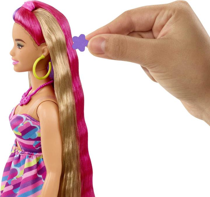 Actual product image Barbie Totally Hair doll in flower look