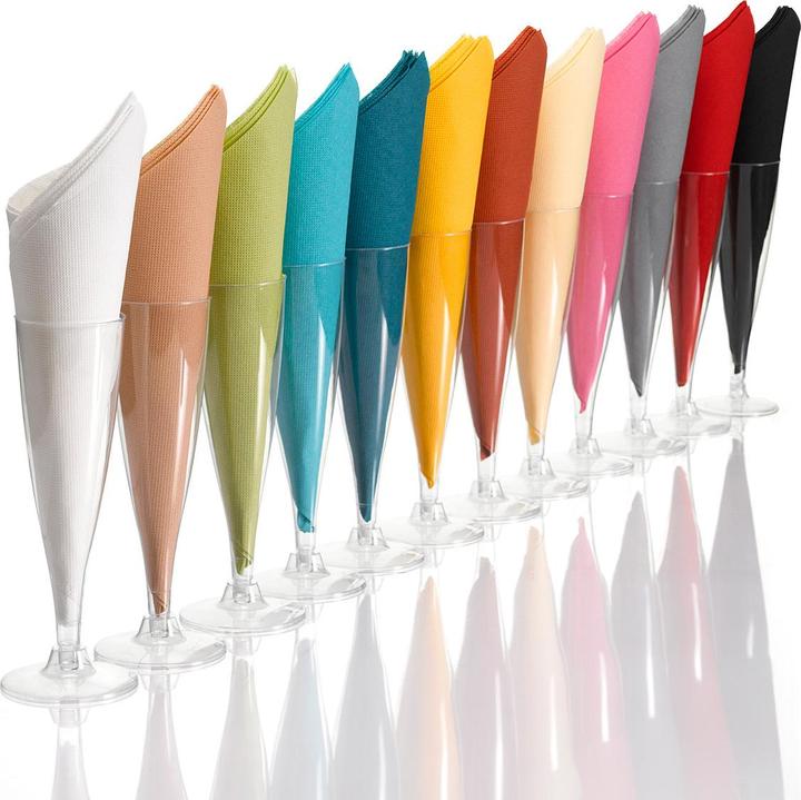 Image du produit Casativo Lot de 40 serviettes en papier unies, 2 plis, vert émeraude, 38 x 38 cm (40 x, 38 x 38 cm)