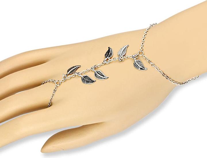 Immagine prodotto Star Piercing Bracciale in argento con foglie (Ottone)