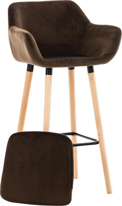 Actual product image CLP Bar stool Grant velvet, brown
