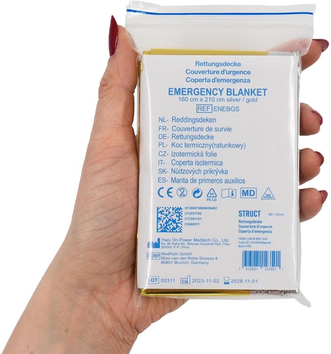 Actual product image Struct Rescue blanket 160 x 210 cm, Set: No, Product type (First aid set accessories)