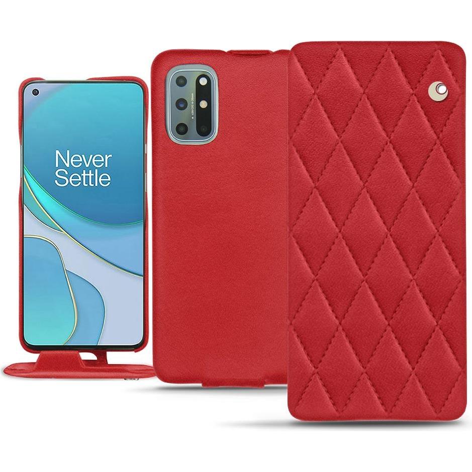 Noreve Lederschutzhülle vertikal (OnePlus 8T), Smartphone Hülle, Rot