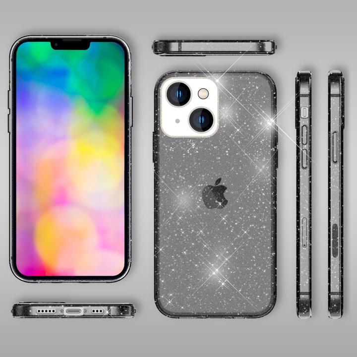 Actual product image Nalia Clear glitter silicone cover (Apple iPhone 14 Plus)